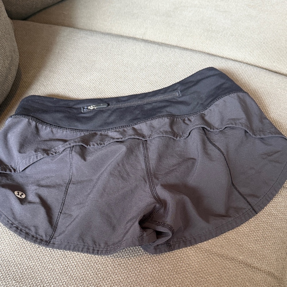 lululemon athletica Dark Gray Athletic Shorts with Built-In Liner
